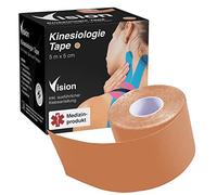 Vision Cinta de kinesiología I 5 cm x 5 m, producto médico Kinesio-Tape I super hipoalergénica I extra fuerte agarre elástico I transpirable I impermeable (Colores de piel)
