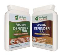 Vision Defender A.M.D. Plus & BP Eye Care Bundle - Advanced Eye Supplements with AREDS2 (Lutein, Zeaxanthin, Vitamin C & E, Copper, Zinc), PLUS Meso-Zeaxanthin, Bilberry, Pine Bark. Made in UK