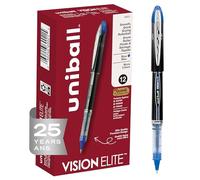 Vision Elite Roller Ball Stick Waterproof Pen, Blue Ink, Super Fine