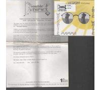 VISION FEATURING IRIE WHITE - WHOOPSIE MAMMA CD UK PYLON 1995 3 TRACK 7" VERSION WITH FOLDED A4 PRESS RELEASE AND PROTER'S STICKER ON CASEB/W 12" VERSION AND EVERYONE GOT TO BE FREE (PYLCD1) SLIGHT STAINING TO PRESS RELEASE