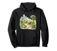Visión Futura sostenible de la Ciudad Verde Sudadera con Capucha