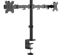 VISION Monitor Desk Post Dual Black