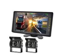 Visión Nocturna Cámara para Camión para RV | Kit Cámara Visión Trasera Marcha Atrás AHD Monitor Grabador DVR Dividido 9 Pulgadas Con 1080P AHD.