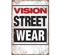 Vision Street Wear - Letrero de metal para monopatín, 8 x 12 pulgadas