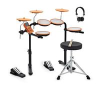 VISIONDRUM Batería Electrónica Niños y Adulto, 7 Pads en Malla, Naranja