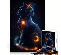 Visiones de un Gato cósmico Rompecabezas para Adultos de 1000 Piezas Ejercicio de razonamiento Fácil de Usar Bordes Regalo Encantador (38x52cm)