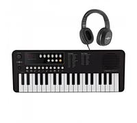 VISIONKEY-1 37 Key Portable Mini Keyboard with Headphones Black