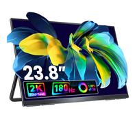 VisionOwl Monitor portátil grande de 23.8 pulgadas, 2K QHD 180Hz, frecuencia de actualización para juegos, 130% sRGB, panel IPS, USB-C y HDMI para laptop, PC, Mac, PS5, Xbox, soporte integrado