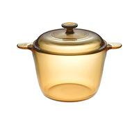 VISIONS - Olla de Vidrio Pyroceram, con Tapa de Vidrio, de 3,5 litros, Color marrón