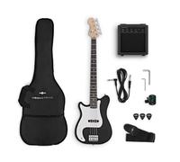 VISIONSTRING Guitarra Bajo Eléctrico 3/4 Mano Izquierda y Kit de Amplificador para Adultos y Principiantes