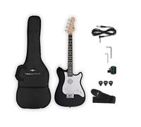 VISIONSTRING Mini Guitarra Eléctrica con Altavoz Incorporado, Negra