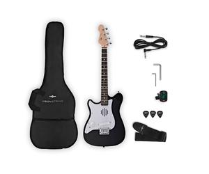 VISIONSTRING Mini Left-Handed Electric Guitar with In-Built Speaker Black