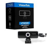 VisionTek VTWC20 Premium Full HD 1080p Webcam - Micrófono Integrado, Compatible con Windows, Mac, Chromebook y más - 901380