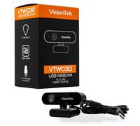 VisionTek VTWC30 Premium Full HD 1080p Webcam - Micrófono Integrado, Compatible con Windows, Mac, Chromebook y más - 901379