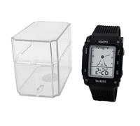 VISIOYO Reloj parlante rectangular analógico digital con alarma, anuncio de voz en español para ancianos ciegos con discapacidad visual VI-719-TS, Negro