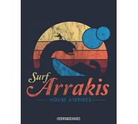 Visit Arrakis - Vintage Distressed Surf - Dune - Sci Fi Sketchbook: 120 pages Unlined Drawing Notebook, 8.5x11 Large Sketch Book for Doodling or Sketching Journal
