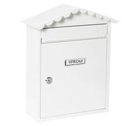 Arregui Buzón exterior Visit E5741 de acero Tamaño M (DIN A4 y revistas) Antilluvia Blanco
