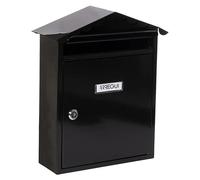 Arregui Buzón exterior de acero Visit E5744 – de pared, M (DIN A4), Antilluvia, Negro