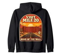 Visit Mile 20 Marathon Runner Hitting The Wall Retro Poster Sudadera con Capucha