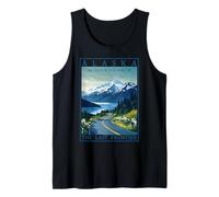 Visita Alaska Coordenadas GPS Viajes Obra de Arte Turista de Alaska Camiseta sin Mangas