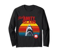 Visita Amity Island Jaws 2025 Estilo Retro Manga Larga