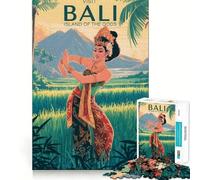 Visita Bali︰ Isla de los Dioses Rompecabezas de 1000 Piezas para Adolescentes Juego Divertido y de Memoria Juego de Encaje Huecos Actividad Nocturna Familiar Divertida (38x26cm)