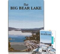 Visita Big Bear Lake - Rompecabezas de 1000 Piezas para Adultos y Adolescentes, Juguetes educativos, antiestrés, Apto para decoración de Escritorio, 38x26cm