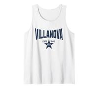 Visita Blue Villanova Pennsylvania Vintage Athletic Souvenir Camiseta sin Mangas