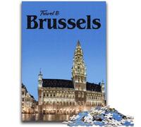Visita Bruselas - Rompecabezas para Adultos y Adolescentes, Juego Educativo Familiar, Ideal para decoración de Escritorio, 1000 Piezas (50x75cm)