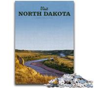 Visita Dakota del Norte: Rompecabezas para Adolescentes Rompecabezas de 1000 Piezas, un Juego desafiante y Familiar para Padres e Hijos 1000 Piezas (50x75cm)