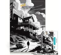 Visita el Motel Bates Rompecabezas de 1000 Piezas para Adultos Juego de Memoria Cerebral Encaje Huecos Actividad Relajante para un Descanso Mental (38x26cm)