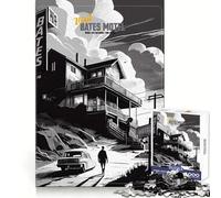 Visita el Motel Bates Rompecabezas para Adultos de 1000 Piezas Ejercicio de razonamiento Fácil de Usar Bordes de Primera Calidad Un Regalo Encantador (38x52cm)