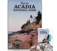 Visita el Parque Nacional Acadia Rompecabezas para Adultos y Adolescentes 1000 Piezas Juego desafiante Cada Pieza es única Divertido Juego Familiar 50x75cm