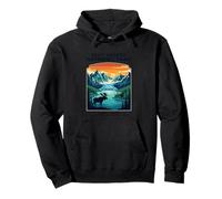 Visita Jasper National Park Alberta Canadá Retro Moose Sudadera con Capucha