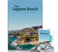 Visita Laguna Beach Rompecabezas para Adolescentes Rompecabezas de 1000 Piezas para Adolescentes, Ayuda al Cerebro a ejercitar Juguetes adictivos para Cultivar la Paciencia Una Obra de Arte 75x50cm