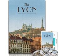 Visita Lyon Rompecabezas para Adolescentes, Ayuda al Cerebro a Ejercitar Juguetes Adictivos para Cultivar la Paciencia Una Obra de Arte 50x75cm
