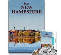 Visita New Hampshire Rompecabezas para Adultos y Adolescentes Rompecabezas, Ayuda al Cerebro a ejercitar Juguetes adictivos para Cultivar la Paciencia Gran Regalo 38x26cm