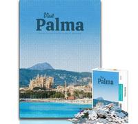 Visita Palma Rompecabezas para Adultos 1000 Piezas, Ayuda al Cerebro a Ejercitar Juguetes Adictivos para Cultivar la Paciencia Adecuado para Parejas 38x26cm