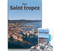 Visita Saint Tropez: Rompecabezas para Adultos 1000 Piezas, desafiante, Divertido y Divertido Juego Educativo para cumpleaños 38x52cm