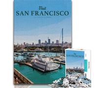 Visita San Francisco Rompecabezas para Adultos y Adolescentes Rompecabezas, Ayuda al Cerebro a ejercitar Juguetes adictivos para Cultivar la Paciencia Gran Regalo 38x26cm