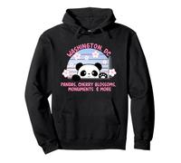 Visita Washington DC Panda Cherry Blossoms and Monuments Sudadera con Capucha