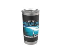 Visite el gran barco de vela de Salt Lake Marina Utah Tourist Vaso térmico de acero inoxidable de doble pared