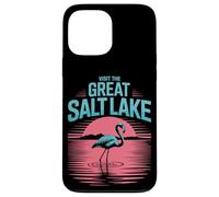 Visite el Gran turista de Salt Lake Flamingo Pink Utah Sunset Carcasa para iPhone 13 Pro MAX
