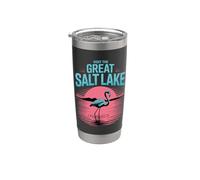 Visite el gran turista de Salt Lake Flamingo Pink Utah Sunset Vaso térmico de acero inoxidable de doble pared