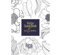 Visitor Guest Book: Sign In Keepsake Log Book for Short Term Rental, Vacation Rentals, Guesthouse, Bed & Breakfast, Beach House, Cabins, Airbnb, VRBO and more. Elegant Anemone Flowers Design