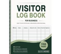 Visitor Log Book for Business: Sign In and Sign Out Register for Office Visitors with Space for Over 3000 Entries