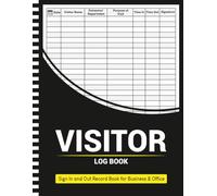 Visitor Log Book: Sign In and Out Record Book for Business and Office: Tracking Visitors with Space for Over 3400 Entries