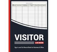 Visitor Log Book: Sign In and Out Record Book for Business & Office: Tracking Visitors with Space for Over 3500 Records
