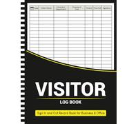 Visitor Log Book: Sign In and Out Record Book for Business & Office: Tracking Visitors with Space for Over 3400 Records