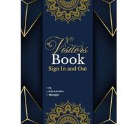 Visitor Sign In and Out Book A4: Record Visitor Date, Name,Signature , Time In and Out,Register for Business, Office, Schools & Hotels